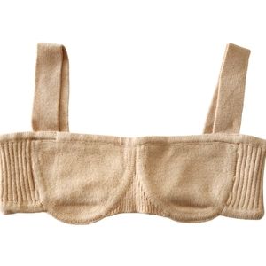 DANIELLE BERNSTEIN Knit Bralette Crop Top
